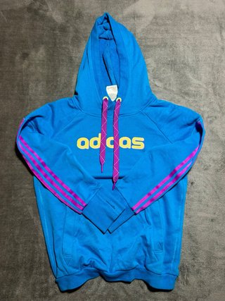 Sudadera Adidas Hoodie Vintage Azul y Morado