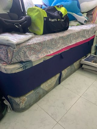 Cama nido de 90 con base tapizada