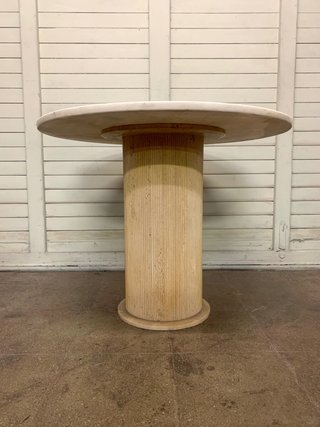 Mesa de Comedor de Mármol y Travertino