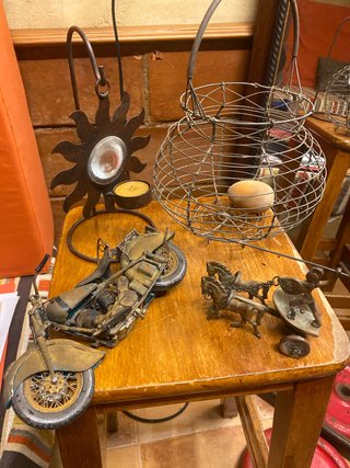 Lote de 4 piezas de decoración metálicas