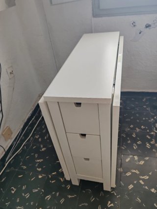 Mesa de Comedor Plegable Blanca
