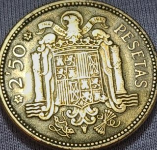 Moneda de 2,50 Pesetas de 1953. Negociable