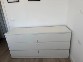 Cómoda Blanca de 6 Cajones