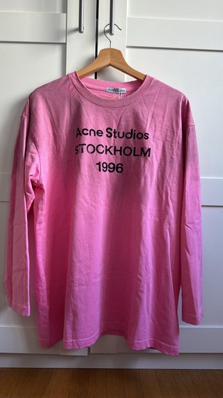 Camiseta manga larga Acne Studios rosa