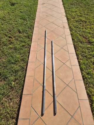2 Barras Rectas de Musculación (1.50m y 1.80m)