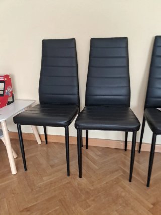 Set de 2 Sillas de Salón Negras