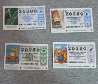 Lote de +  158 decimos de Loteria 2004 al 09