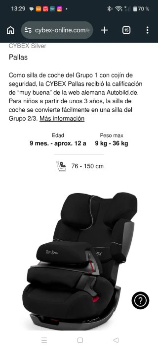 Silla de coche Cybex Pallas 2-fix