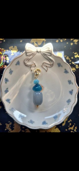 Charm exclusivo de acero de Lulas Lulas azul