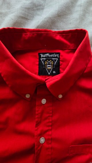 Camisa Roja Rottweiler Talla XL