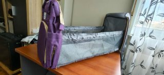 Mochila Pañalera con Cuna Plegable