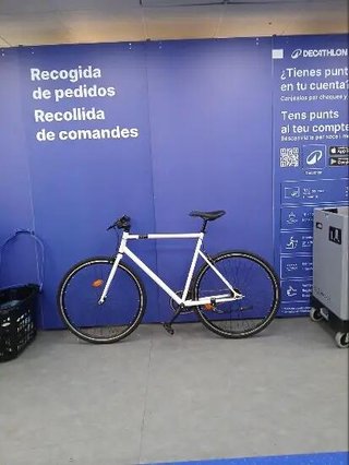 Bicicleta Fixie Elops 500  Gris Carbono