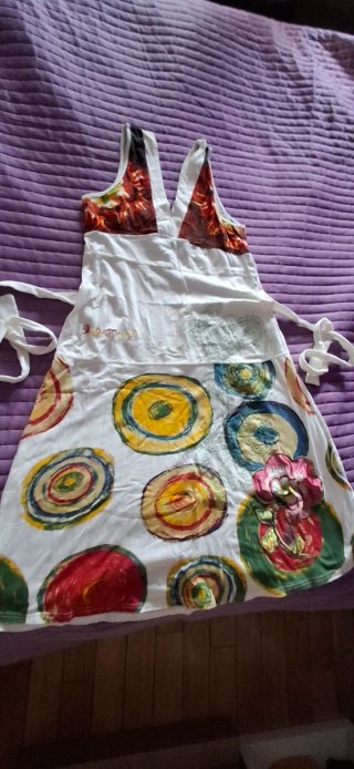 Vestido de Algodón Estampado con Tirantes