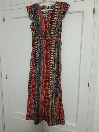 Vestido Largo Mango Multicolor