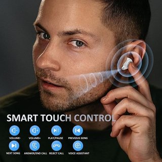 Auriculares Inalámbricos Bluetooth Plata/Blanco