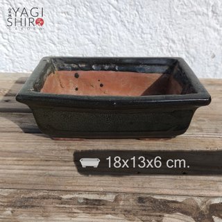 Maceta para Bonsái Cerámica Negra
