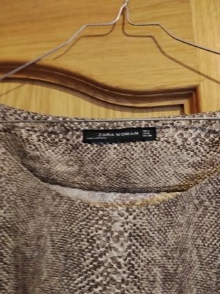 Vestido Zara Estampado Serpiente Talla L