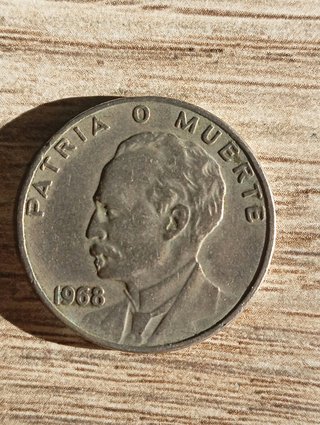 Moneda de 20 Centavos Cuba 1968