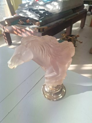 Escultura Cabeza de Caballo de Cristal