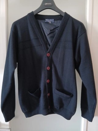 Chaqueta de punto azul marino