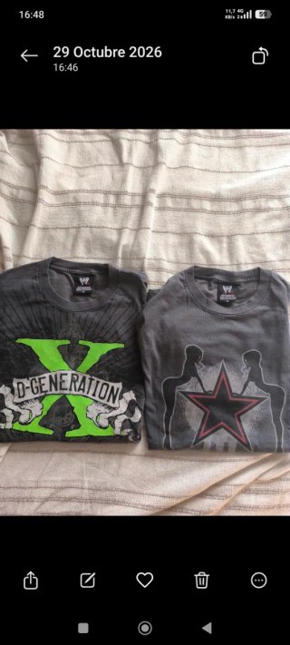 2 Camisetas WWE (Edge y D-Generation-X) XL