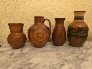 Set de 4 Jarrones de Terracota