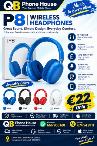 Auriculares Inalámbricos P8