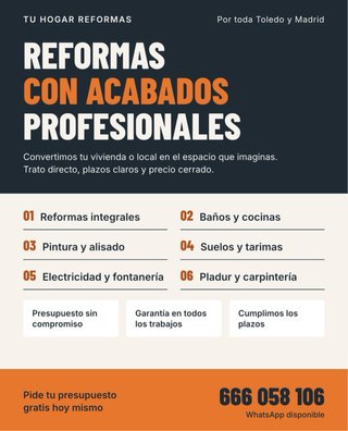 Reformas integrales en Toledo y Madrid |