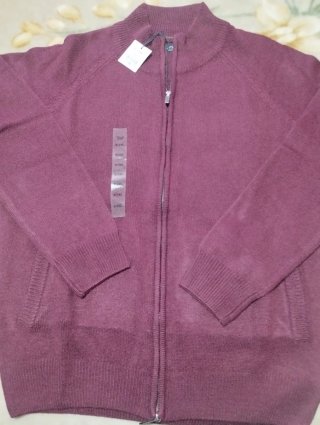 Chaqueta de punto morada talla XXL