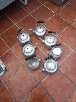 Set de 6 Cafeteras de Aluminio