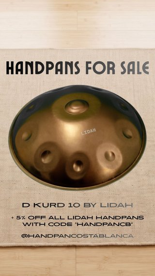 Handpan LIDAH D Kurd 10 Ember Steel