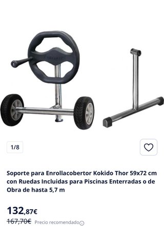 Soporte Enrollacobertor Kokido para piscinas NUEVO