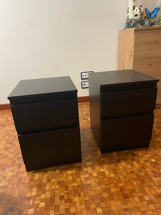 Set de 2 Mesillas de Noche Negras