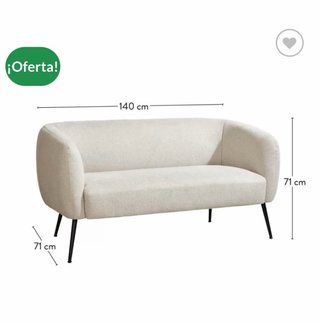 Sofá de 2 plazas compacto