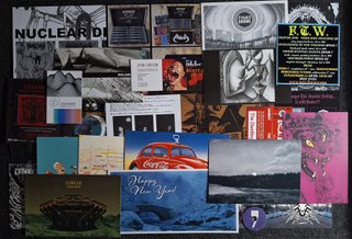 Lote de 35 flyers / postales / pegatinas