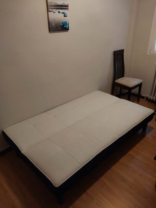 Sofá Cama Blanco y Negro