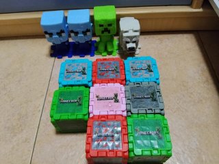 Colección de 10 Figuras y Bloques Minecraft