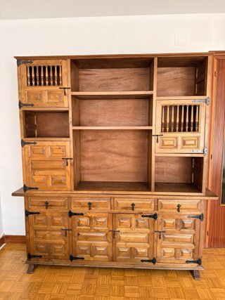 Mueble Castellano de Madera 2 Piezas