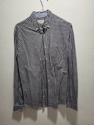 Camisa de cuadros blanco y negro