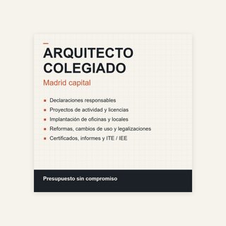Arquitecto colegiado Madrid – DR y licencias