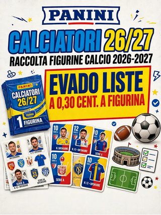 Figurine Calciatori Panini 2026-2027 0,30 cent.