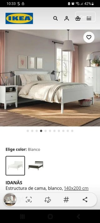 Estructura de cama IKEA IDANÄS 140x200cm