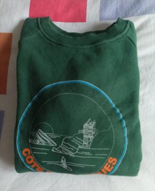 Sudadera Verde Estampada
