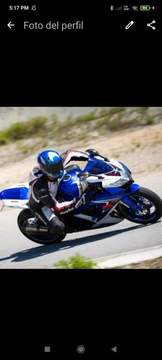 Suzuki GSX-R 600 Sportbike Azul y Blanca