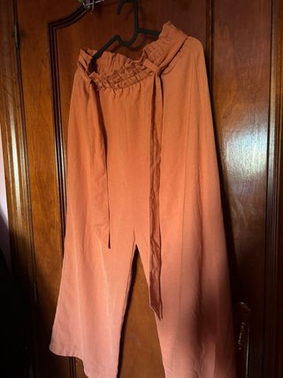 Pantalón Ancho Naranja Stradivarius