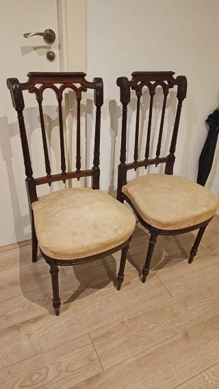 Pareja de sillas antiguas estilo victoriano