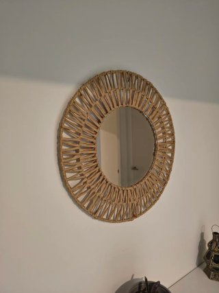 Espejo de Pared de Mimbre