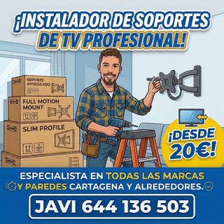 Instalo soporte de televisión en Cartagena