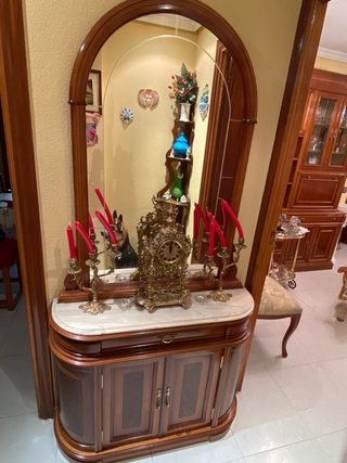 Mueble Recibidor Antiguo con Espejo