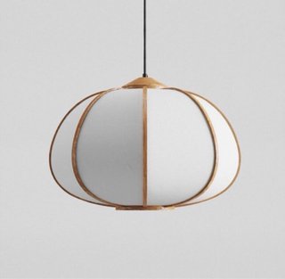 Lámpara Colgante H&M de Bambú y madera